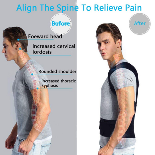 Adjustable Posture Corrector Low Back Support Shoulder Brace Belt For Act1ve Unlimited