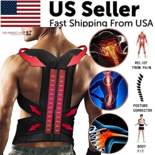 Adjustable Posture Corrector Low Back Support Shoulder Brace Belt For Act1ve Unlimited