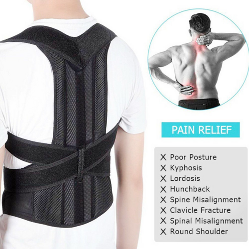 Adjustable Posture Corrector Low Back Support Shoulder Brace Belt For Act1ve Unlimited