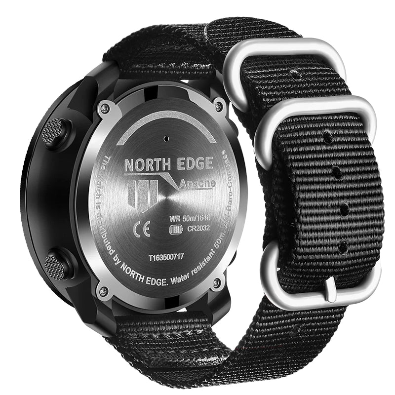 NORTH EDGE Men's sport Digital watch Hours Running Swimming Military Army watches Altimeter Barometer Compass waterproof 50m Act1ve Unlimited