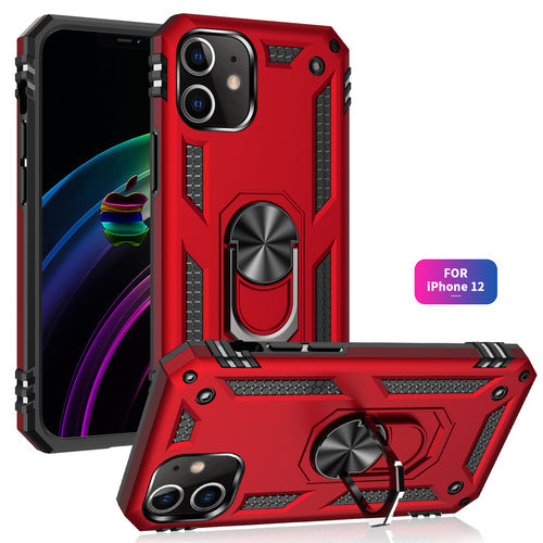 Tech Armor Ring Stand Grip Case with Metal Plate for iPhone 12 Mini Act1ve Unlimited