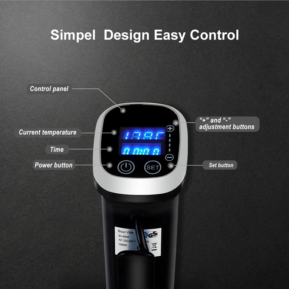 BioloMix 2.55 Generation IPX7 Waterproof Vacuum Sous Vide Cooker Immersion Circulator Accurate Cooking With LED Digital Display Act1ve Unlimited