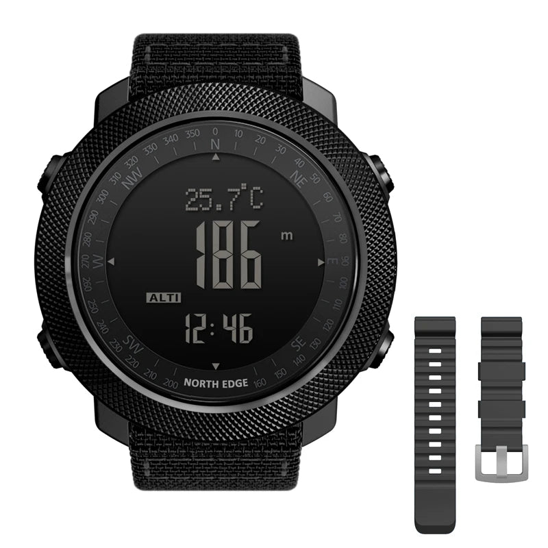NORTH EDGE Men's sport Digital watch Hours Running Swimming Military Army watches Altimeter Barometer Compass waterproof 50m Act1ve Unlimited