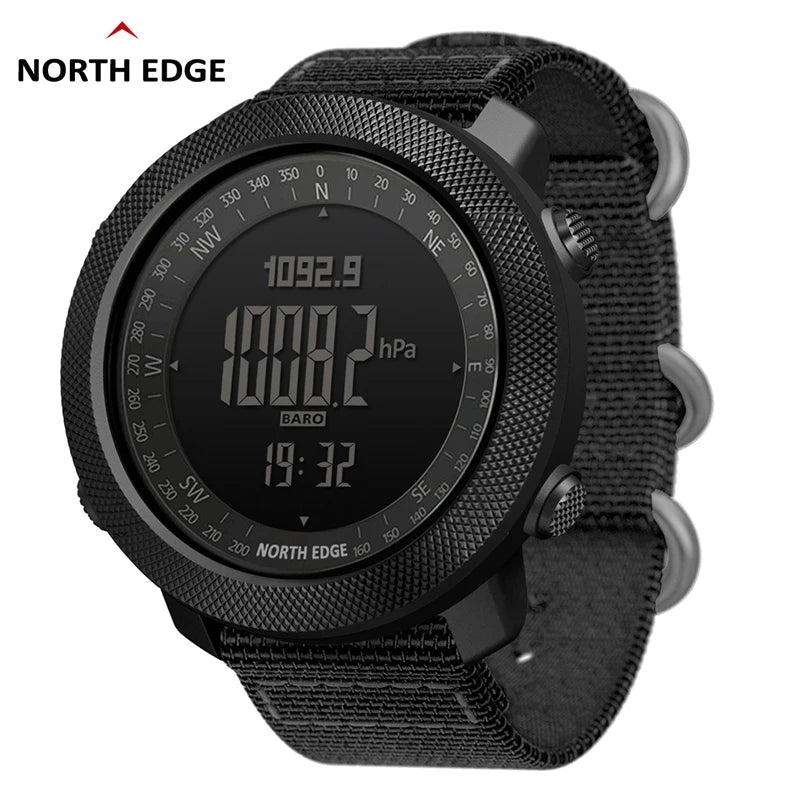 NORTH EDGE Men's sport Digital watch Hours Running Swimming Military Army watches Altimeter Barometer Compass waterproof 50m Act1ve Unlimited