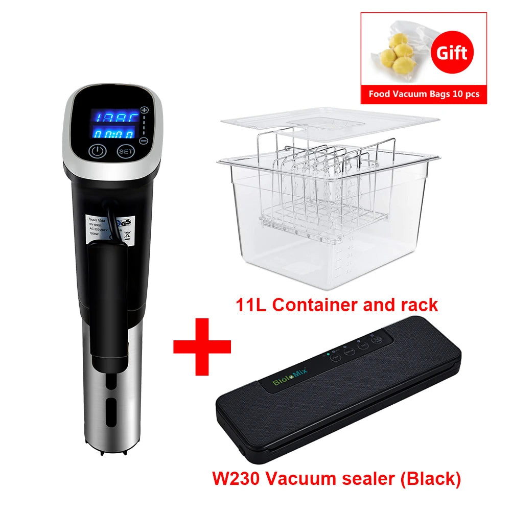 BioloMix 2.55 Generation IPX7 Waterproof Vacuum Sous Vide Cooker Immersion Circulator Accurate Cooking With LED Digital Display Act1ve Unlimited