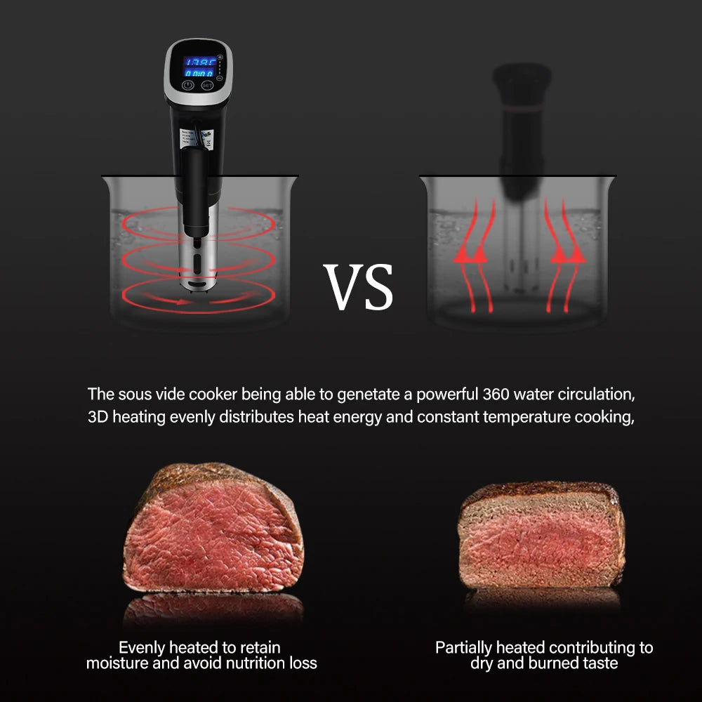 BioloMix 2.55 Generation IPX7 Waterproof Vacuum Sous Vide Cooker Immersion Circulator Accurate Cooking With LED Digital Display Act1ve Unlimited