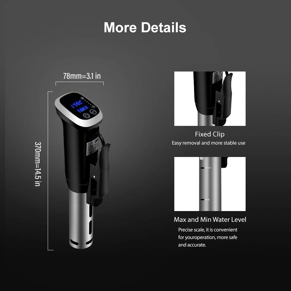 BioloMix 2.55 Generation IPX7 Waterproof Vacuum Sous Vide Cooker Immersion Circulator Accurate Cooking With LED Digital Display Act1ve Unlimited