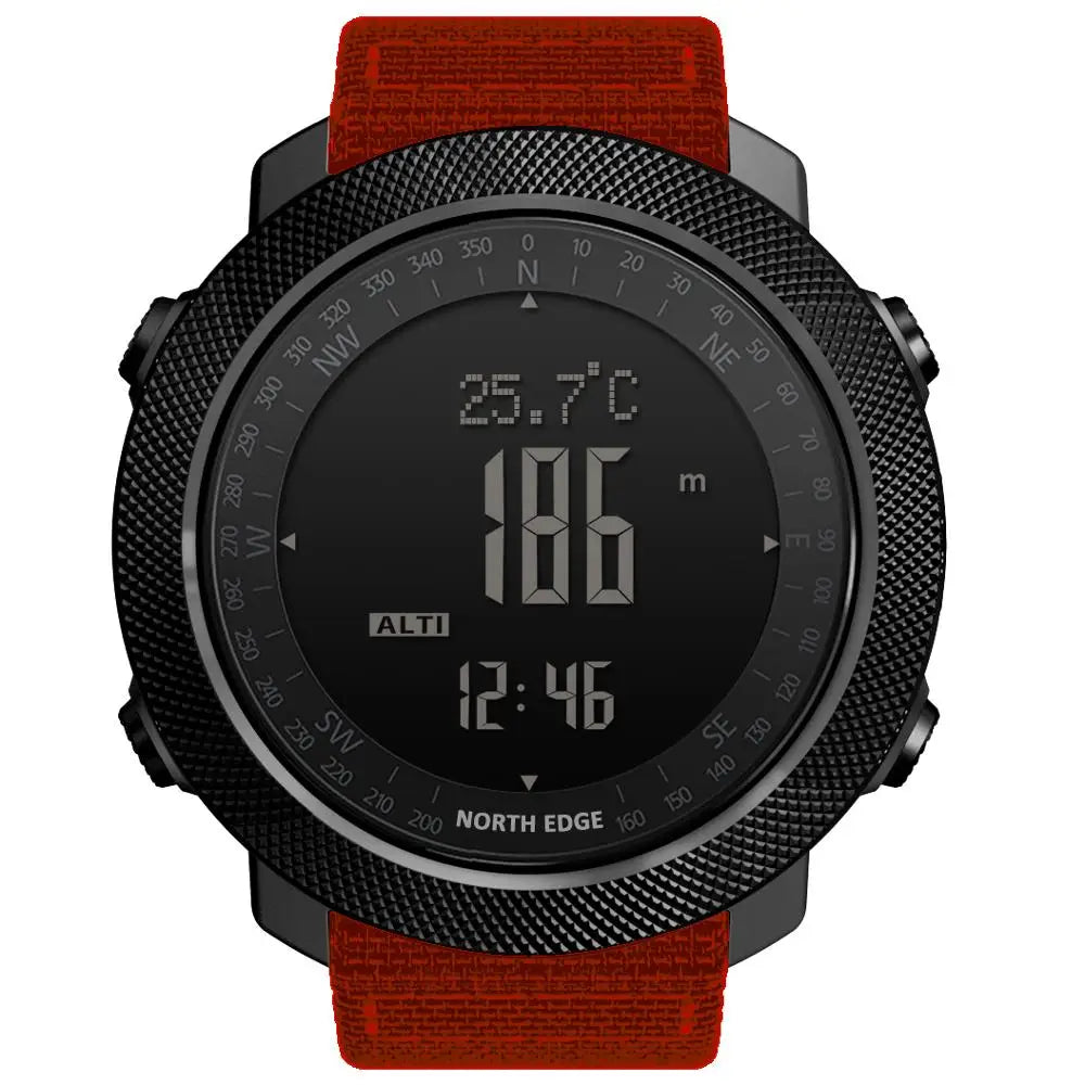 NORTH EDGE Men's sport Digital watch Hours Running Swimming Military Army watches Altimeter Barometer Compass waterproof 50m Act1ve Unlimited