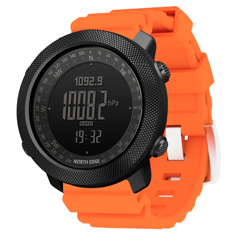 NORTH EDGE Men's sport Digital watch Hours Running Swimming Military Army watches Altimeter Barometer Compass waterproof 50m Act1ve Unlimited
