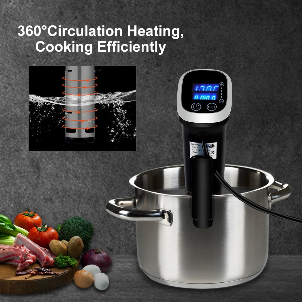 BioloMix 2.55 Generation IPX7 Waterproof Vacuum Sous Vide Cooker Immersion Circulator Accurate Cooking With LED Digital Display Act1ve Unlimited