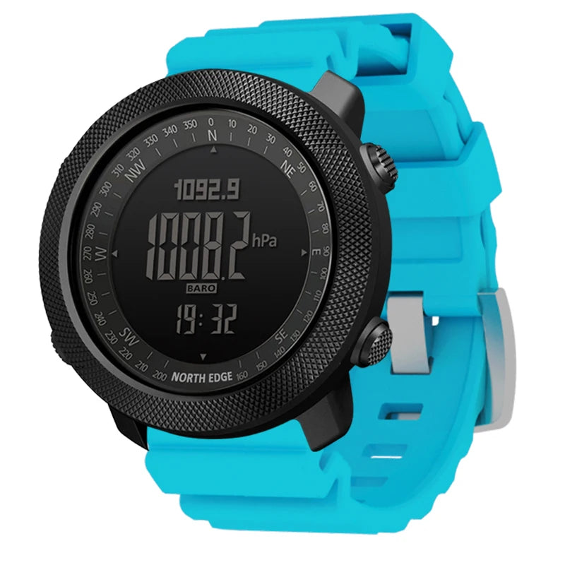 NORTH EDGE Men's sport Digital watch Hours Running Swimming Military Army watches Altimeter Barometer Compass waterproof 50m Act1ve Unlimited