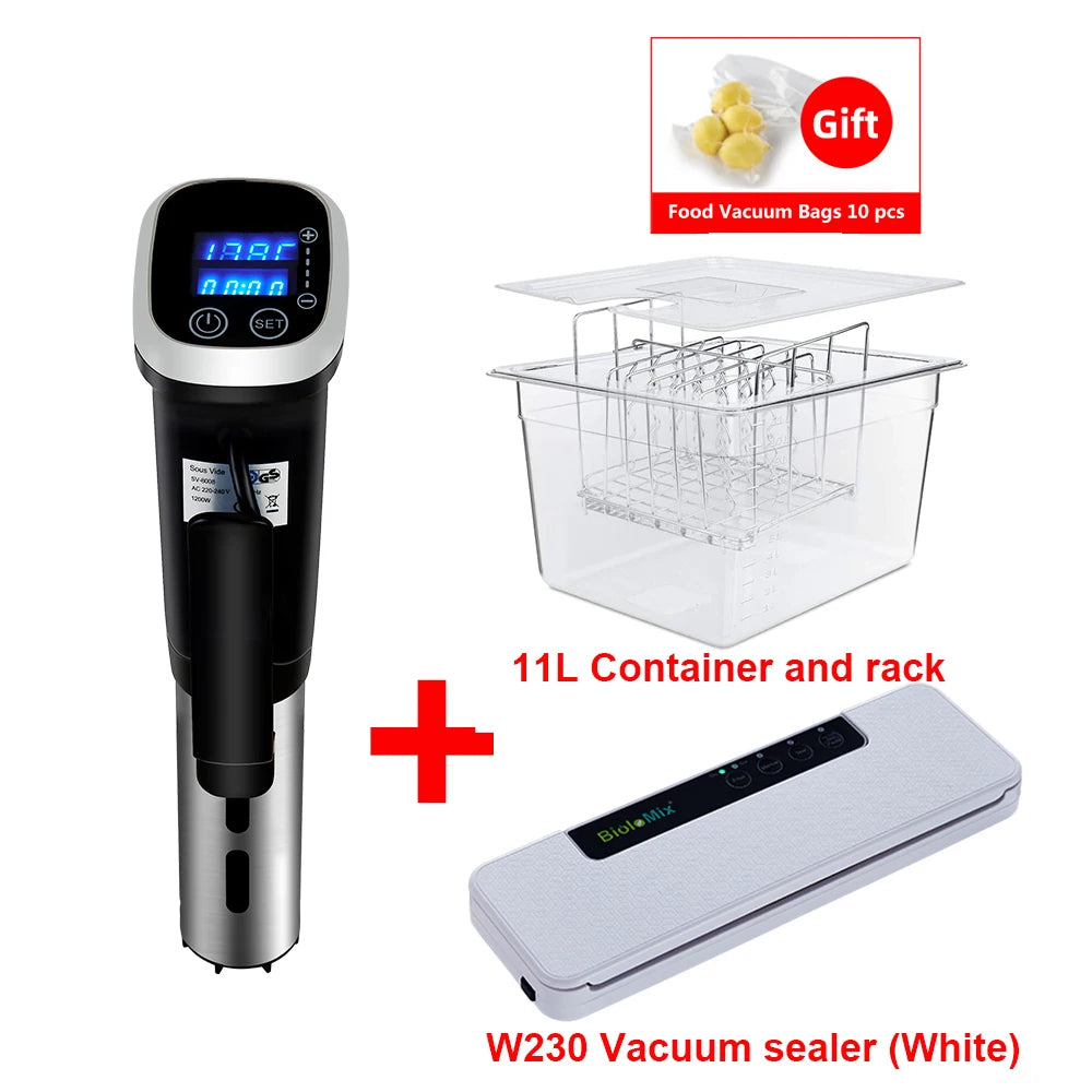 BioloMix 2.55 Generation IPX7 Waterproof Vacuum Sous Vide Cooker Immersion Circulator Accurate Cooking With LED Digital Display Act1ve Unlimited
