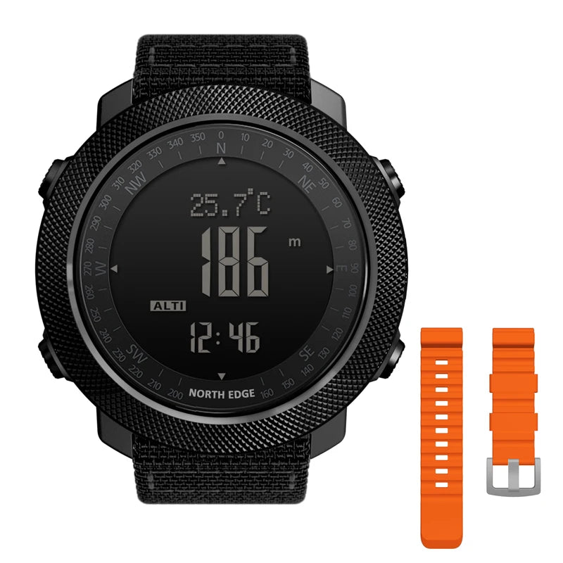 NORTH EDGE Men's sport Digital watch Hours Running Swimming Military Army watches Altimeter Barometer Compass waterproof 50m Act1ve Unlimited