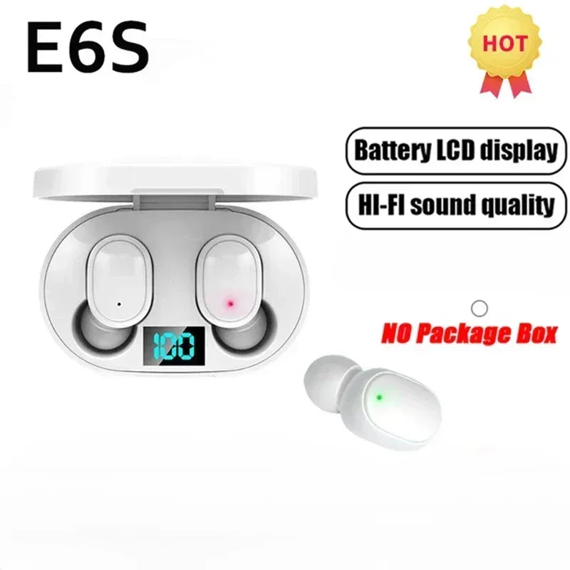 E6S Wireless Bluetooth Earphones TWS Bluetooth Headset Wireless Earbuds Noise Cancelling Earphones with Microphone Headphones Act1ve Unlimited
