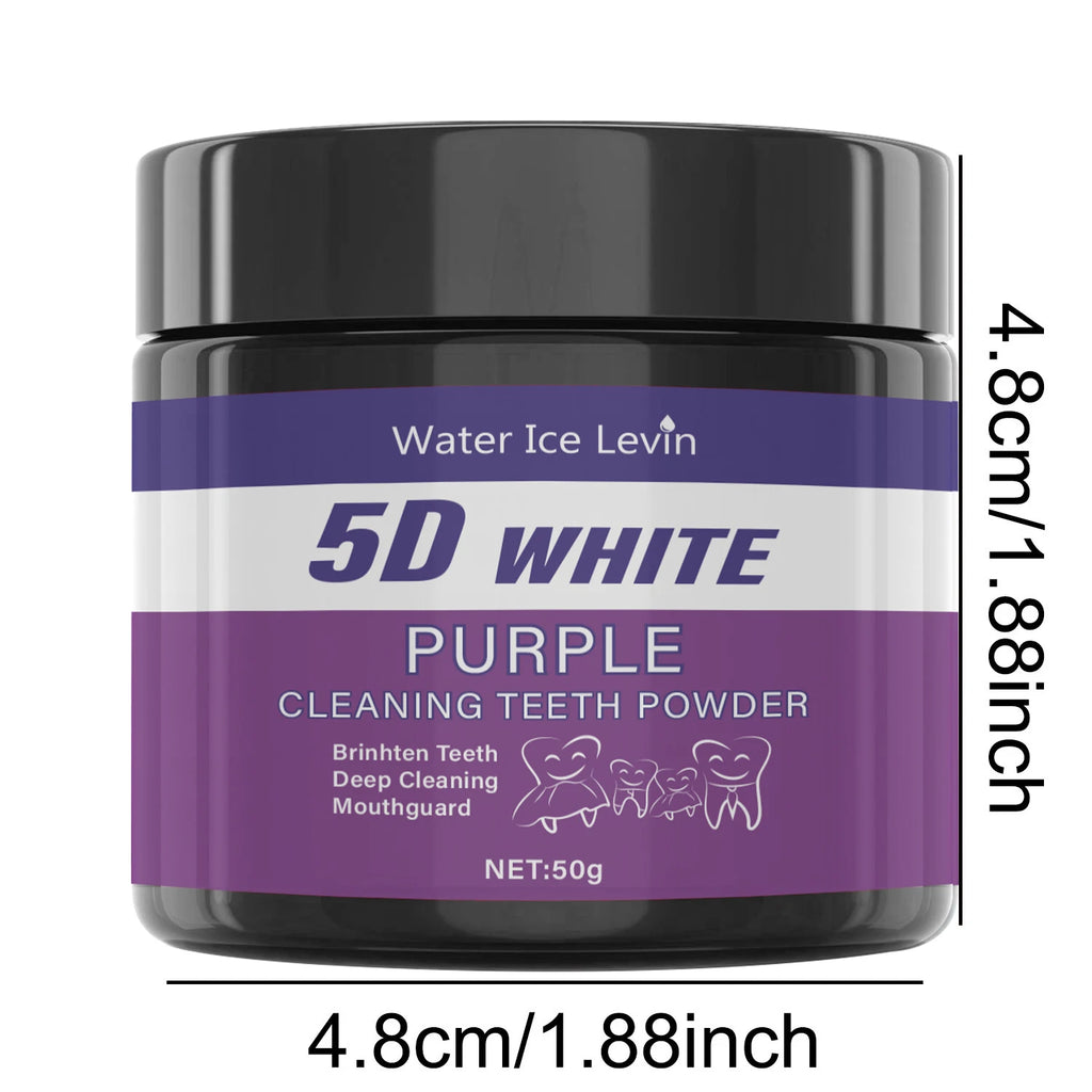 Purple Tooth Cleaning Powder - Sulfate-Free, Deep Cleaning and Polishing, Whitens Teeth in 5 Days, Portable for Daily Use and Travel Act1ve Unlimited