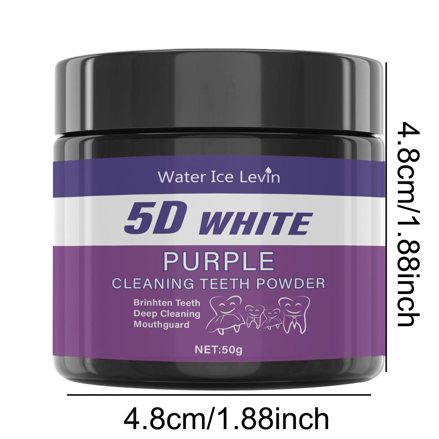 Purple Tooth Cleaning Powder - Sulfate-Free, Deep Cleaning and Polishing, Whitens Teeth in 5 Days, Portable for Daily Use and Travel Act1ve Unlimited