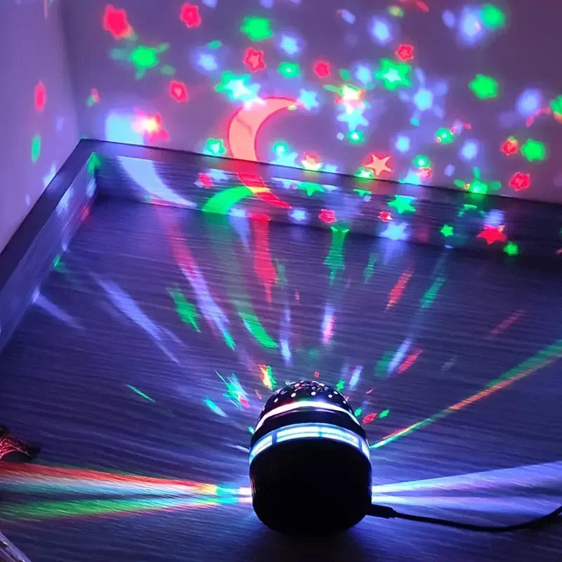 LED Starry Sky Night Lights USB Projector Lamp Magic Ball Moon Star Christmas Lights Home Room Atmosphere Decorations Act1ve Unlimited