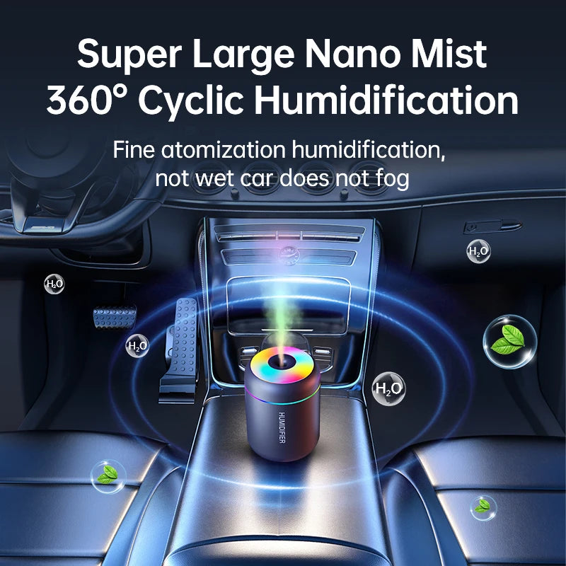 180ML Mini Air Humidifier USB Electric Aroma Diffuser Essential Oil Purifier Aromatherapy Mist Maker Lights For Car Home Bedroom Act1ve Unlimited