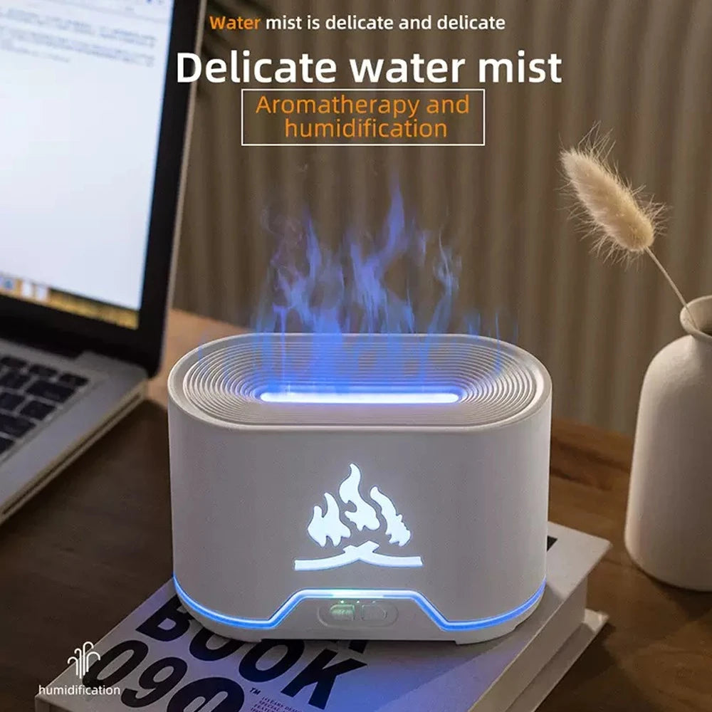 Ultrasonic Cool Mist Humidifier Wireless Remote Essential Oil Diffuser with Realistic Flame Effect Humidifier for Home Bedrooms Act1ve Unlimited