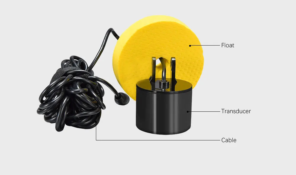 FFC1108-1 Alarm 100M Portable Sonar Fish Finders 45 degrees Sonar Coverage Echo Sounder Alarm Transducer Lake Sea Fishing Act1ve Unlimited