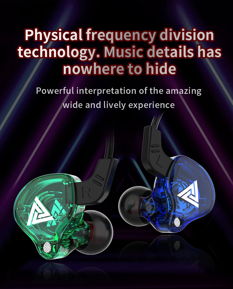 Original QKZ AK6 In Ear Earphone 6 Dynamic Driver Unit Headphone With Mic Stereo Sports HIFI Subwoofer Headset Monitor Earbuds Act1ve Unlimited
