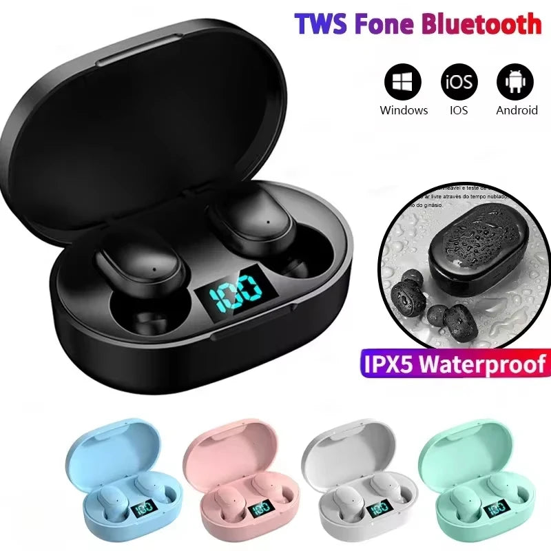 E6S Wireless Bluetooth Earphones TWS Bluetooth Headset Wireless Earbuds Noise Cancelling Earphones with Microphone Headphones Act1ve Unlimited