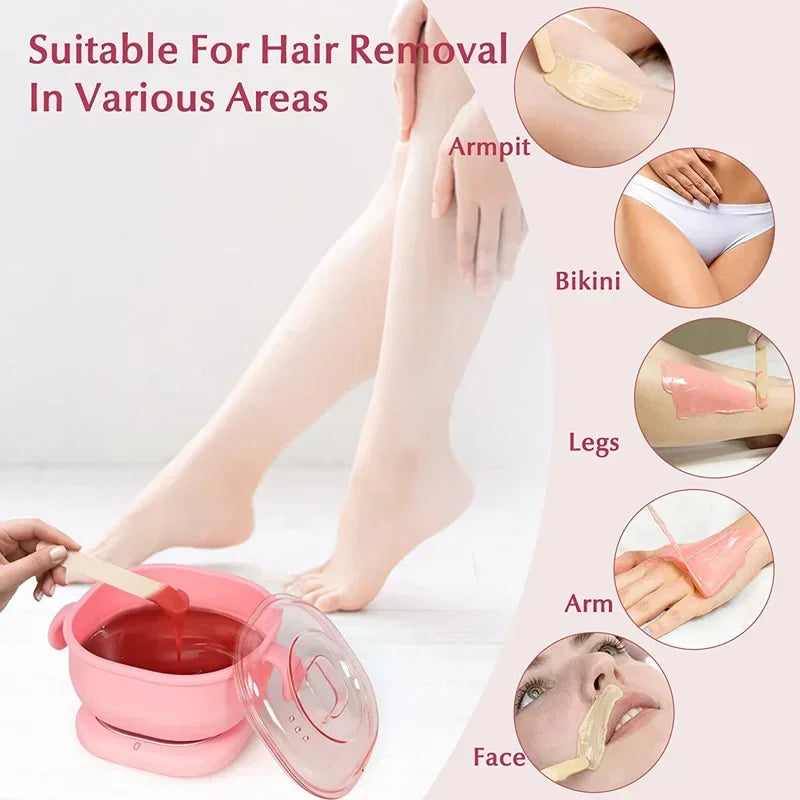 Foldable Wax Heater Hair Removal Wax Machine Portable Silicone Wax Warmer 400ML SPA Body Epilator Paraffin Wax Pot for Travel Act1ve Unlimited