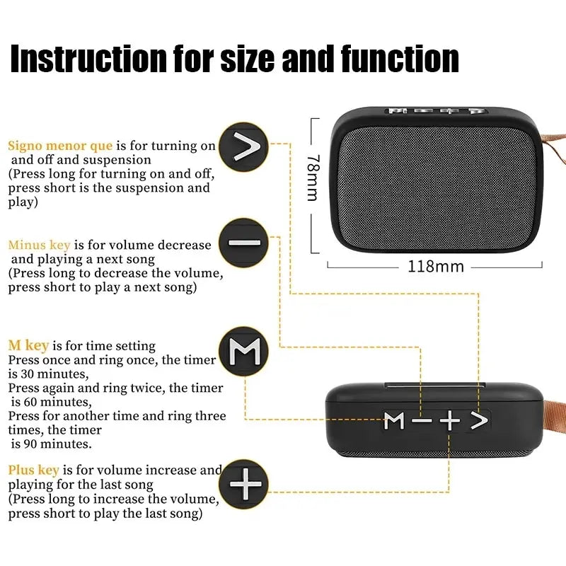 Portable Speakers Outdoor Bluetooth 5.0 Mini Oxford Loudspeaker Wireless Column 3D Stereo Music Player Surround Hifi sound Box Act1ve Unlimited