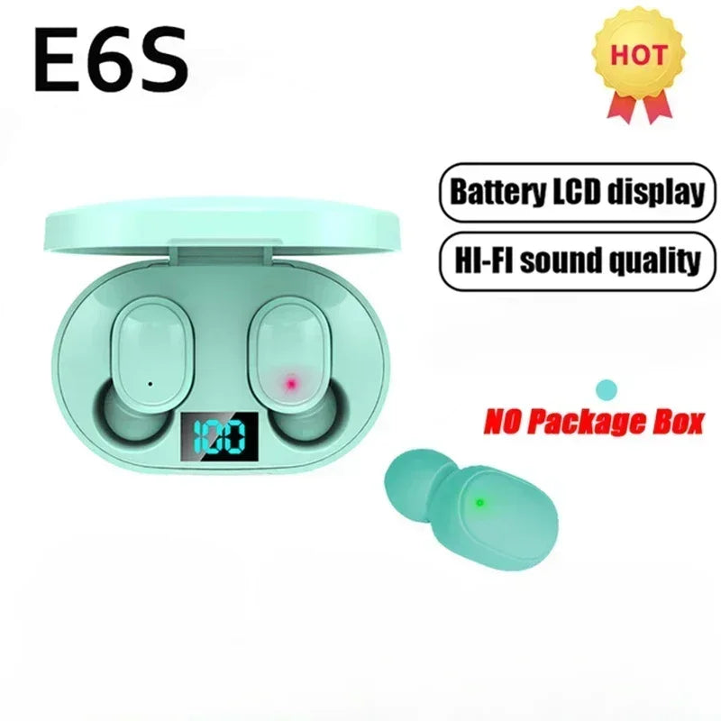 E6S Wireless Bluetooth Earphones TWS Bluetooth Headset Wireless Earbuds Noise Cancelling Earphones with Microphone Headphones Act1ve Unlimited
