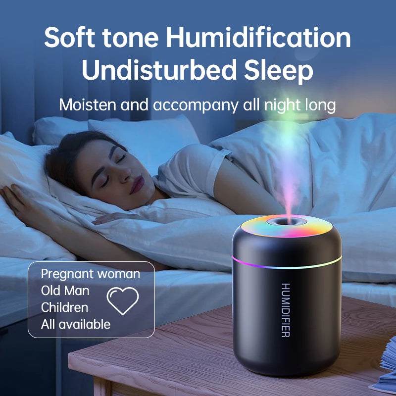 180ML Mini Air Humidifier USB Electric Aroma Diffuser Essential Oil Purifier Aromatherapy Mist Maker Lights For Car Home Bedroom Act1ve Unlimited