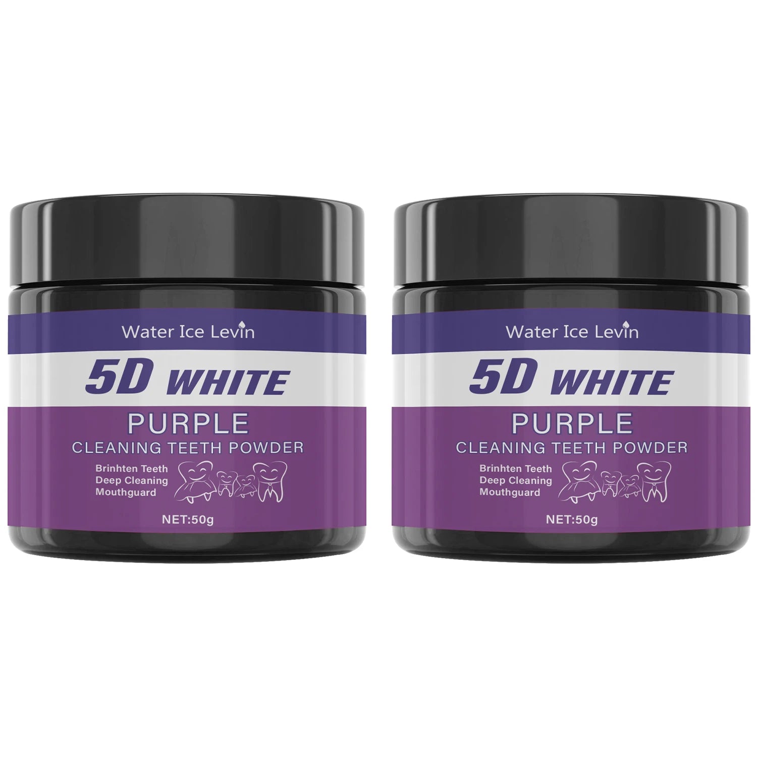 Purple Tooth Cleaning Powder - Sulfate-Free, Deep Cleaning and Polishing, Whitens Teeth in 5 Days, Portable for Daily Use and Travel Act1ve Unlimited