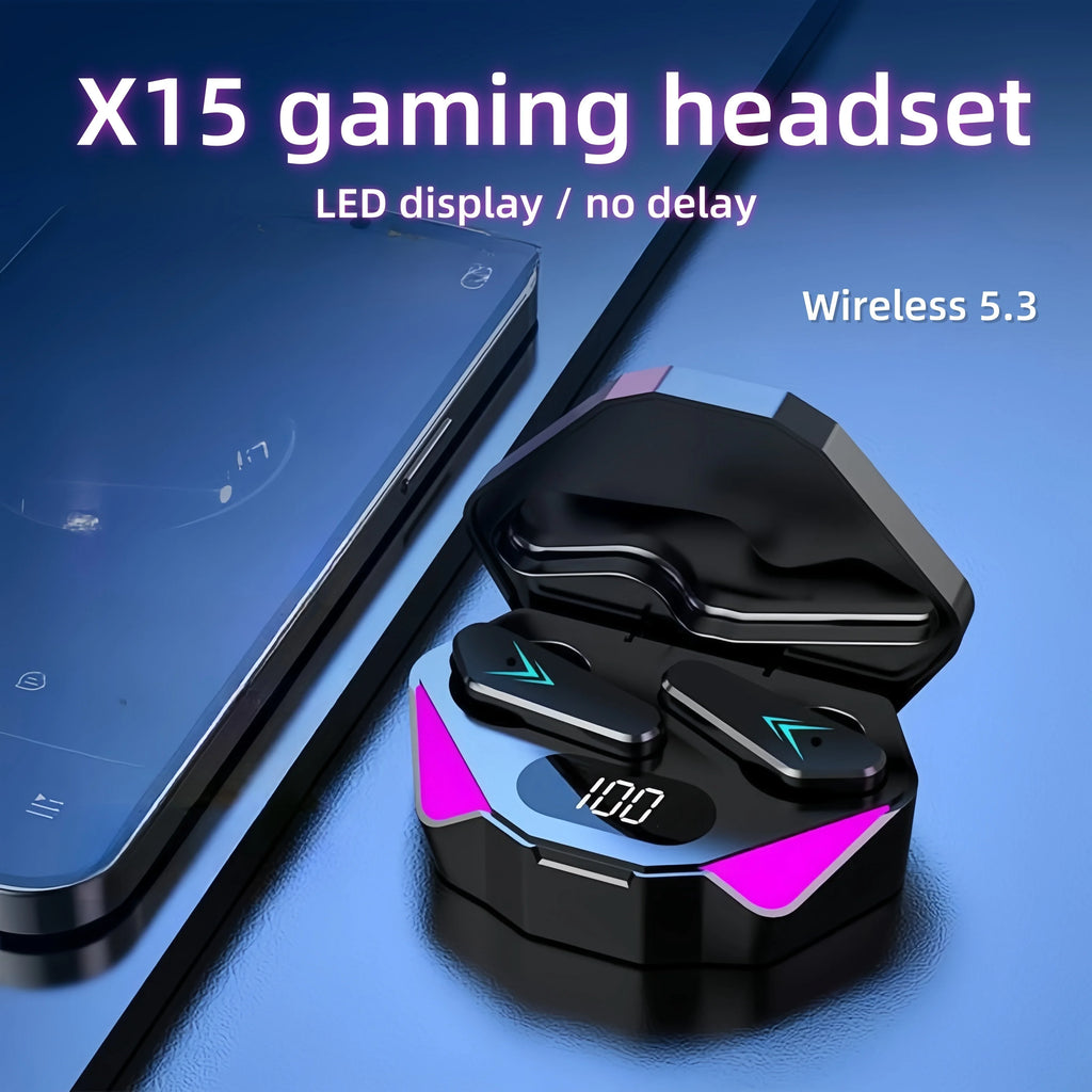 X15 TWS Wireless Bluetooth Headset LED Display Gamer Earbuds with Mic Wireless Headphones Noise Cancelling Bluetooth Earphones Act1ve Unlimited