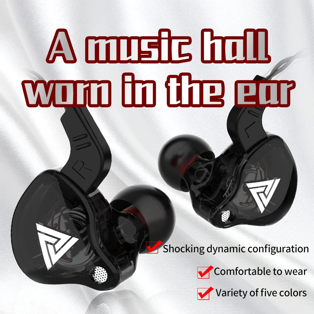 Original QKZ AK6 In Ear Earphone 6 Dynamic Driver Unit Headphone With Mic Stereo Sports HIFI Subwoofer Headset Monitor Earbuds Act1ve Unlimited