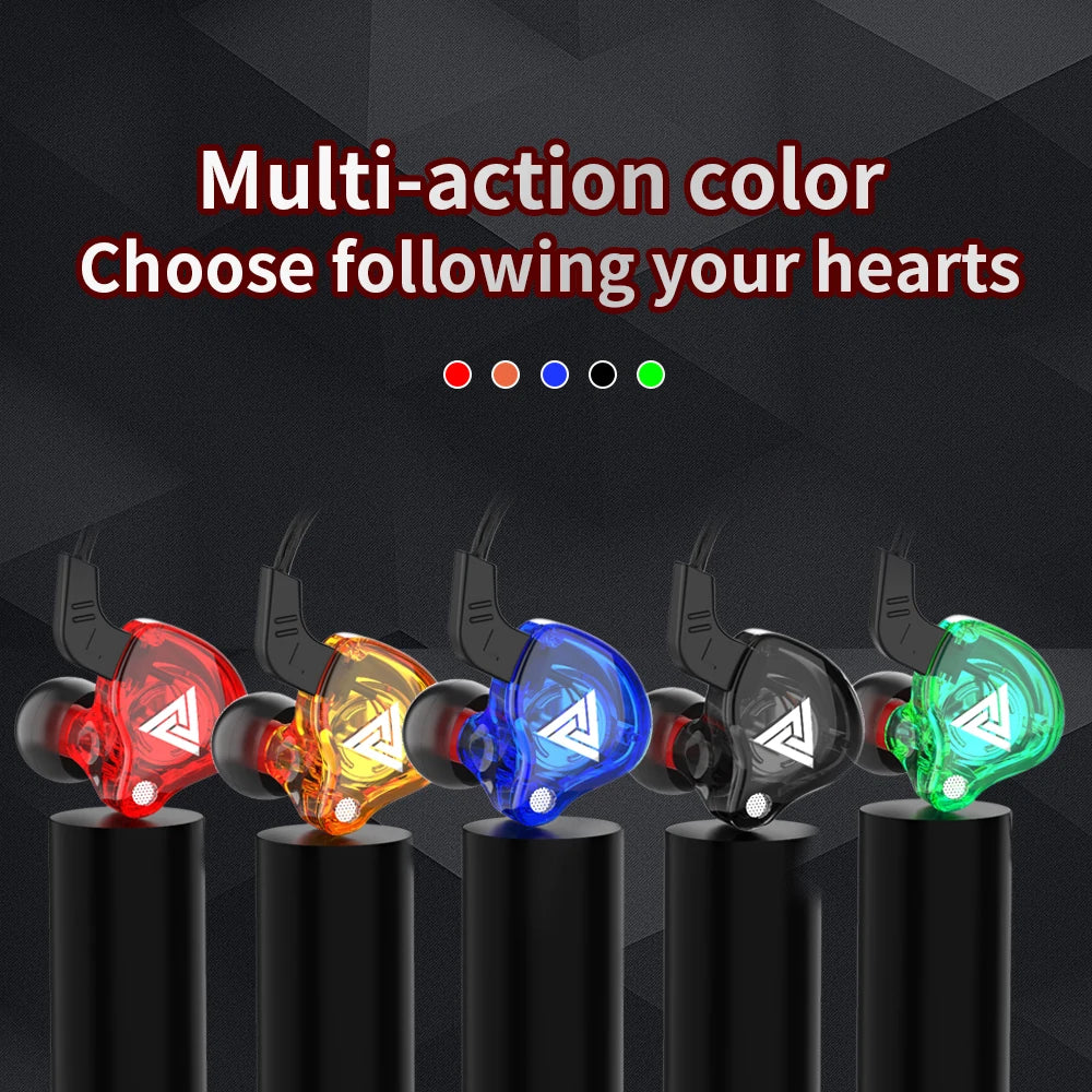 Original QKZ AK6 In Ear Earphone 6 Dynamic Driver Unit Headphone With Mic Stereo Sports HIFI Subwoofer Headset Monitor Earbuds Act1ve Unlimited