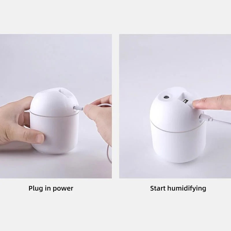 250ML USB Mini Air Humidifier Aroma Essential Oil Diffuser For Home Car Ultrasonic Mute Mist Maker Diffuser with LED Color Lamp Act1ve Unlimited