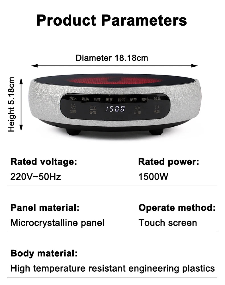 Mini Electric Ceramic Infrared Heating Stove Milk Water Boiler Heater Burner Stew Hotpot Induction Cooker Coffee Moka Countertop Act1ve Unlimited