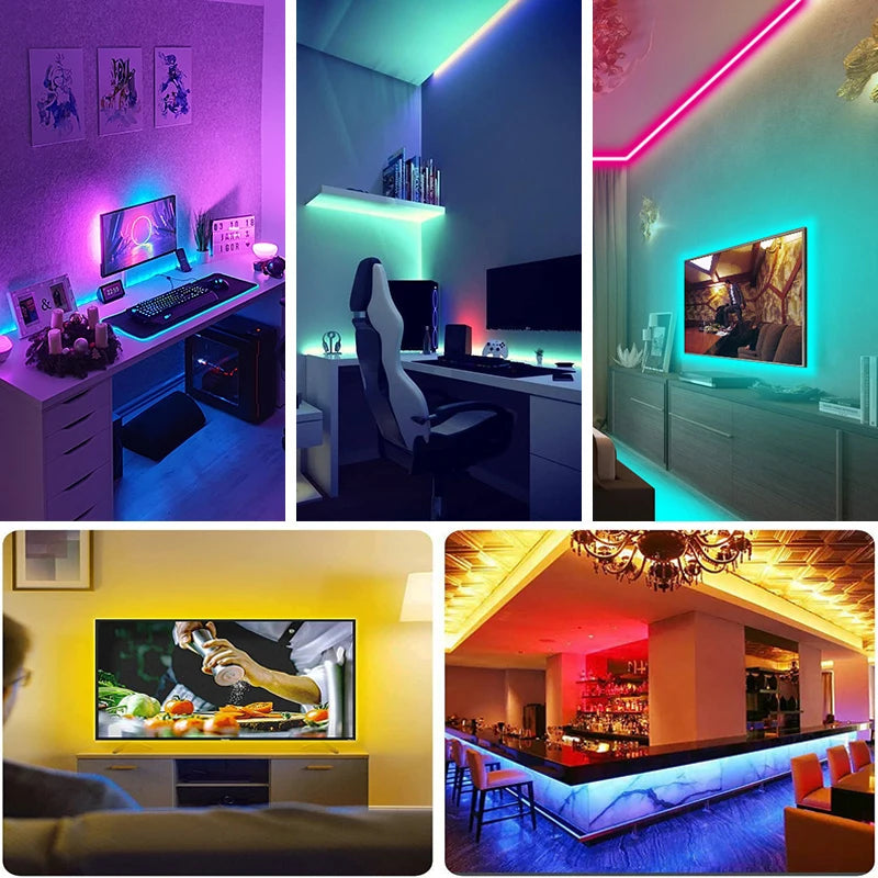 Led Strip Lights with 44 Key Remote Control 1m 5m 10m 20m RGB Tape Led Wall Room for Home Bedroom Party Decor TV Backlight Act1ve Unlimited
