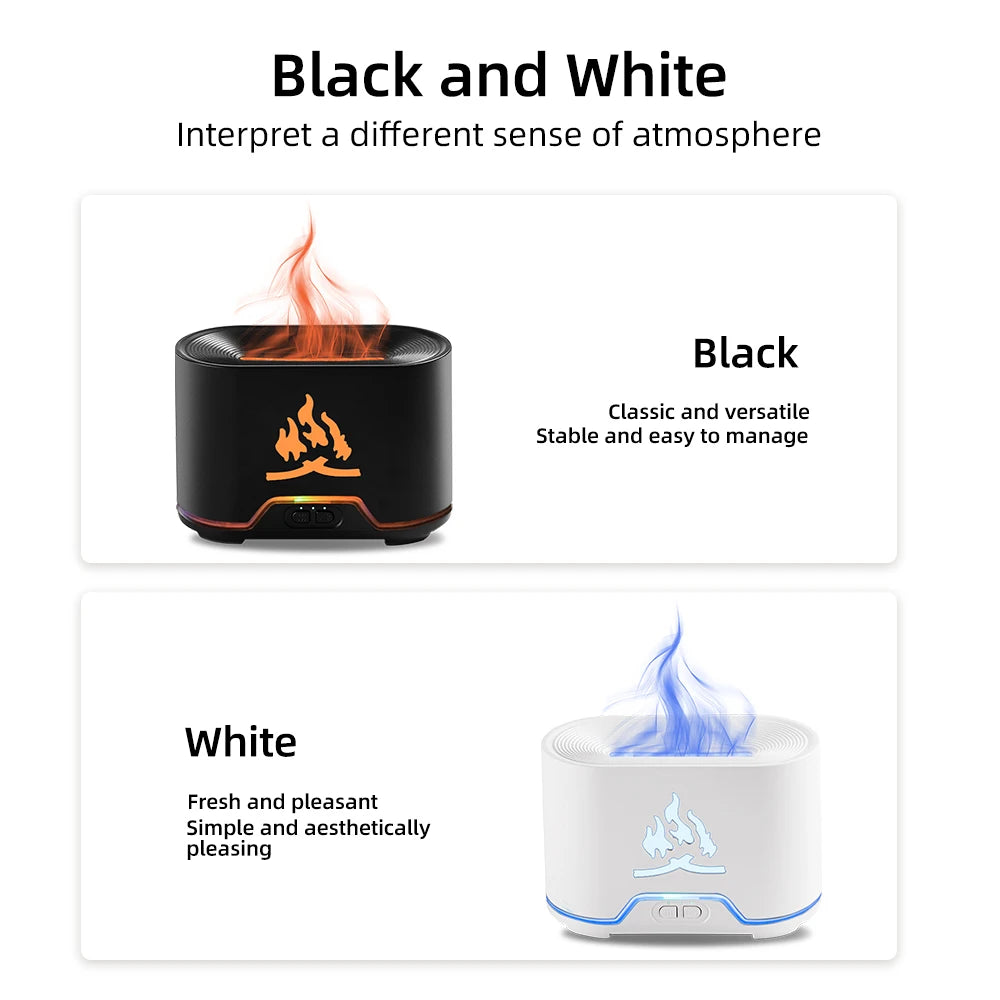 Ultrasonic Cool Mist Humidifier Wireless Remote Essential Oil Diffuser with Realistic Flame Effect Humidifier for Home Bedrooms Act1ve Unlimited