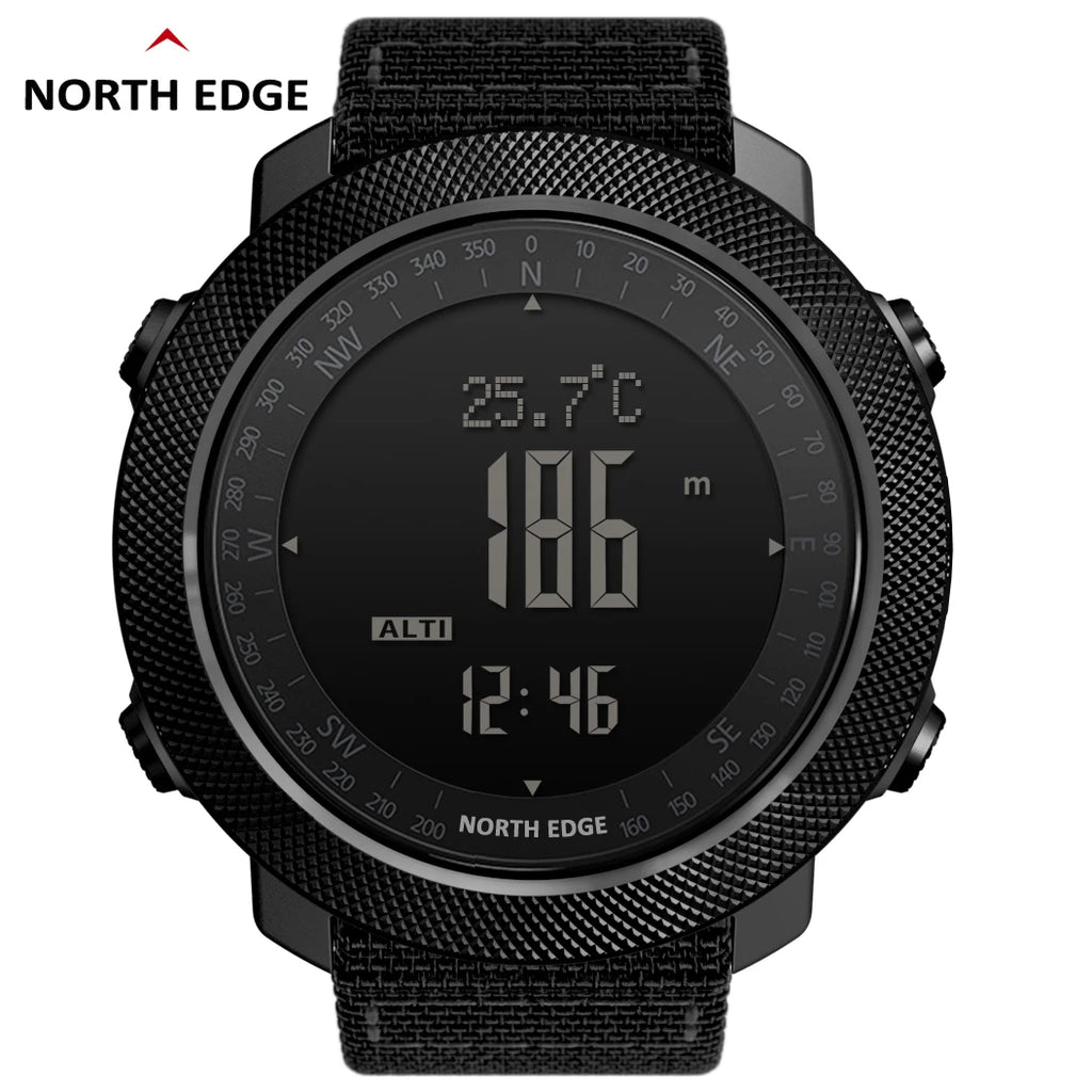 NORTH EDGE Men's sport Digital watch Hours Running Swimming Military Army watches Altimeter Barometer Compass waterproof 50m Act1ve Unlimited