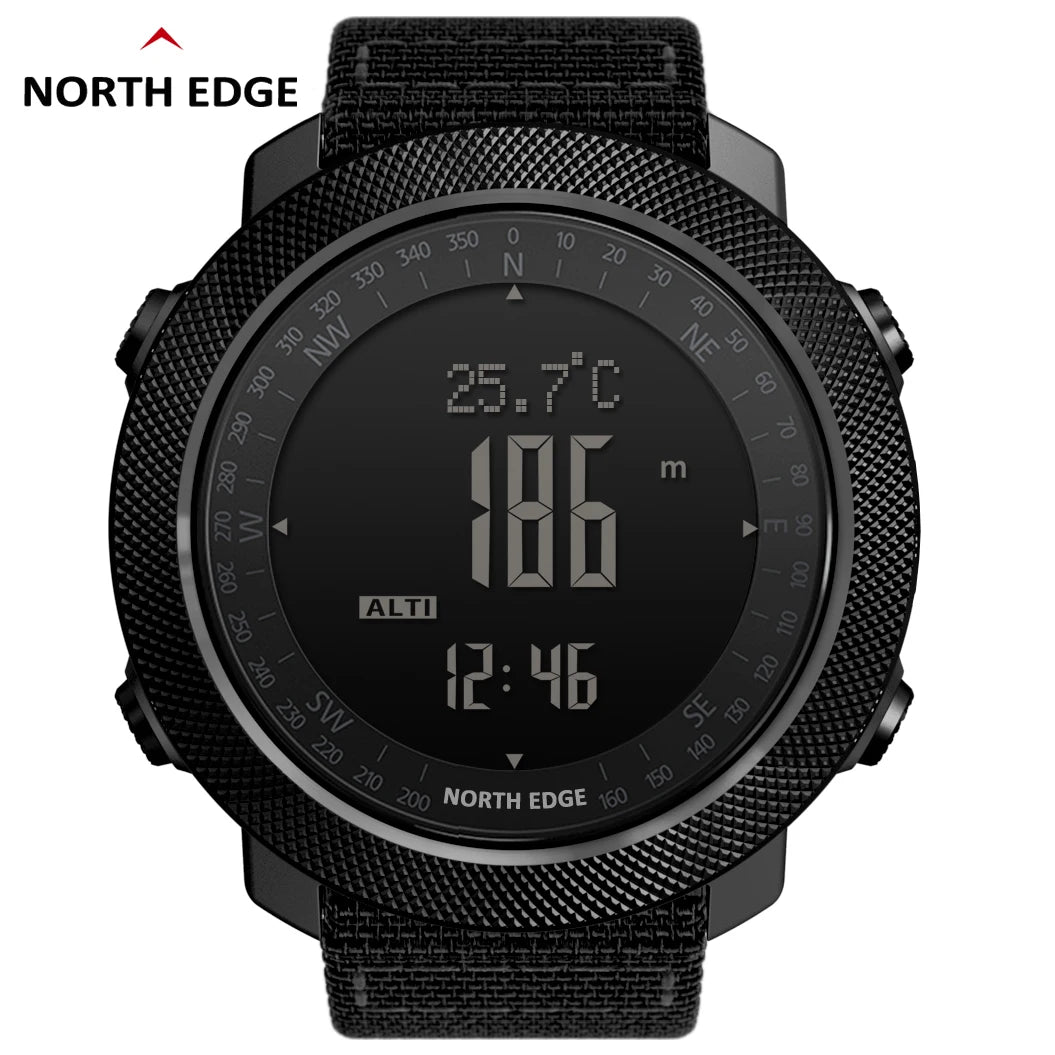 NORTH EDGE Men's sport Digital watch Hours Running Swimming Military Army watches Altimeter Barometer Compass waterproof 50m Act1ve Unlimited