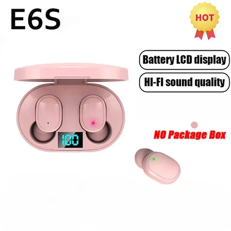 E6S Wireless Bluetooth Earphones TWS Bluetooth Headset Wireless Earbuds Noise Cancelling Earphones with Microphone Headphones Act1ve Unlimited