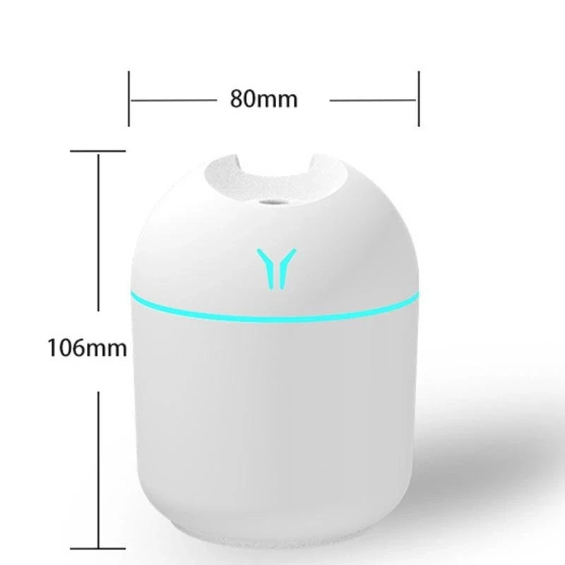 250ML USB Mini Air Humidifier Aroma Essential Oil Diffuser For Home Car Ultrasonic Mute Mist Maker Diffuser with LED Color Lamp Act1ve Unlimited