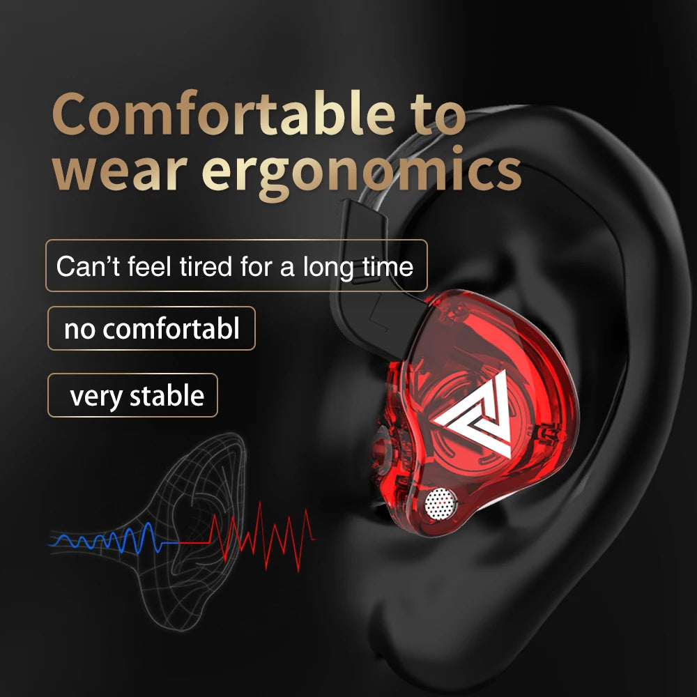 Original QKZ AK6 In Ear Earphone 6 Dynamic Driver Unit Headphone With Mic Stereo Sports HIFI Subwoofer Headset Monitor Earbuds Act1ve Unlimited