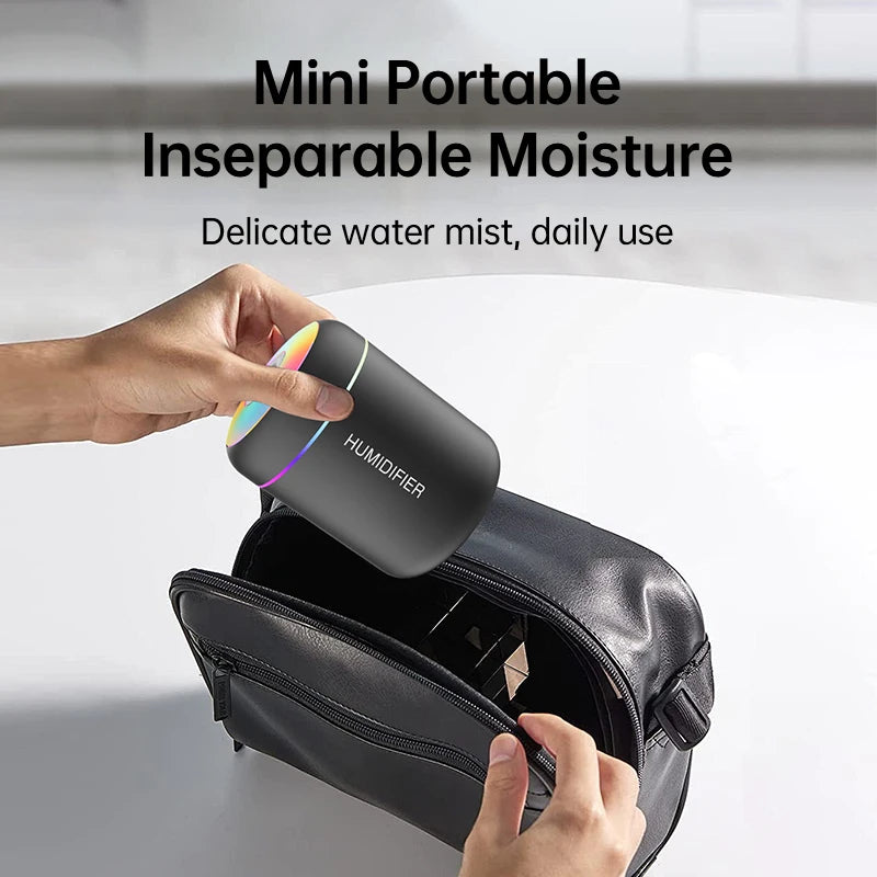180ML Mini Air Humidifier USB Electric Aroma Diffuser Essential Oil Purifier Aromatherapy Mist Maker Lights For Car Home Bedroom Act1ve Unlimited