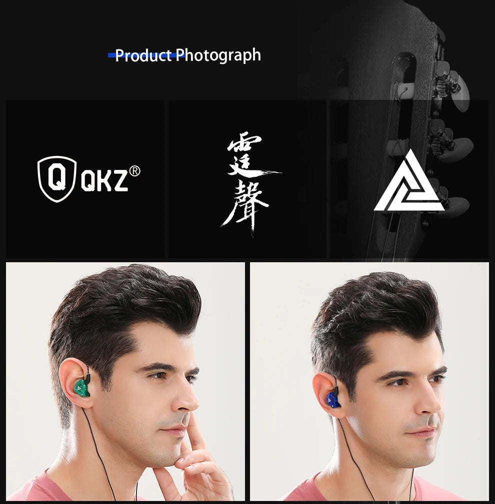 Original QKZ AK6 In Ear Earphone 6 Dynamic Driver Unit Headphone With Mic Stereo Sports HIFI Subwoofer Headset Monitor Earbuds Act1ve Unlimited