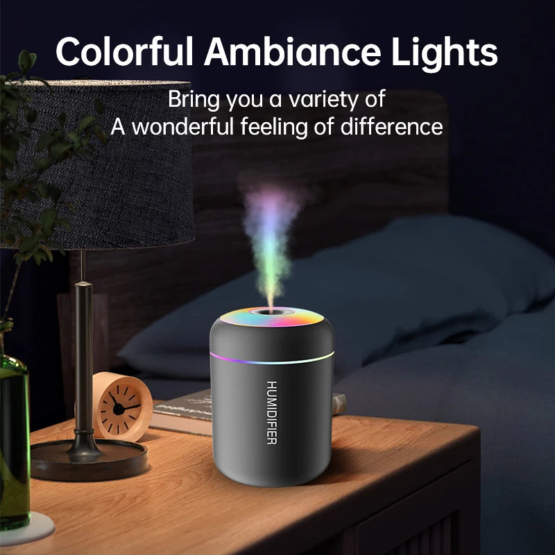 180ML Mini Air Humidifier USB Electric Aroma Diffuser Essential Oil Purifier Aromatherapy Mist Maker Lights For Car Home Bedroom Act1ve Unlimited