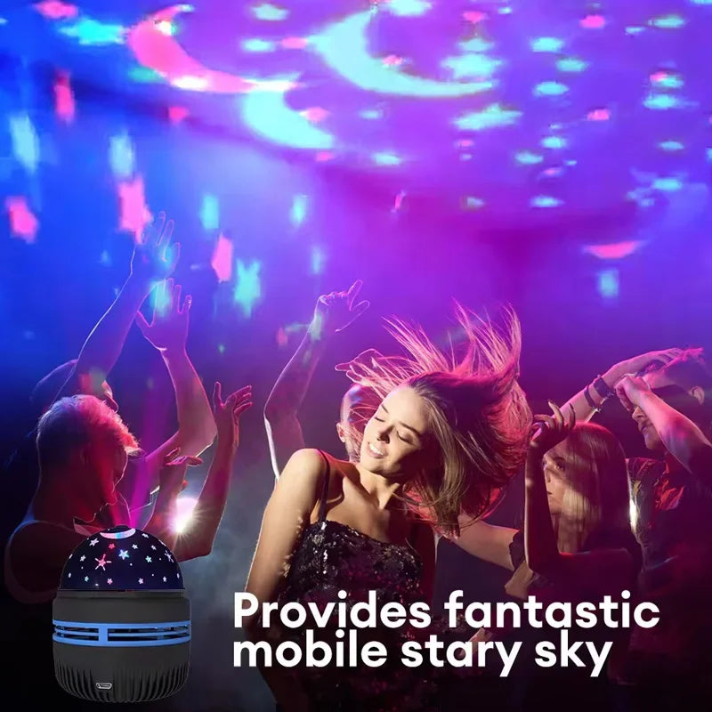 LED Starry Sky Night Lights USB Projector Lamp Magic Ball Moon Star Christmas Lights Home Room Atmosphere Decorations Act1ve Unlimited