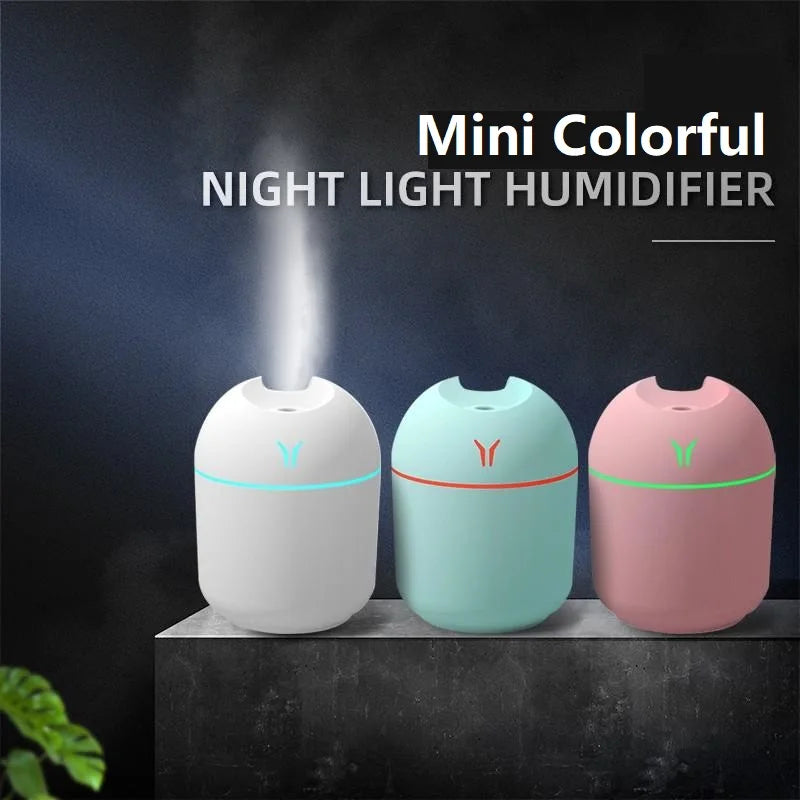 250ML USB Mini Air Humidifier Aroma Essential Oil Diffuser For Home Car Ultrasonic Mute Mist Maker Diffuser with LED Color Lamp Act1ve Unlimited