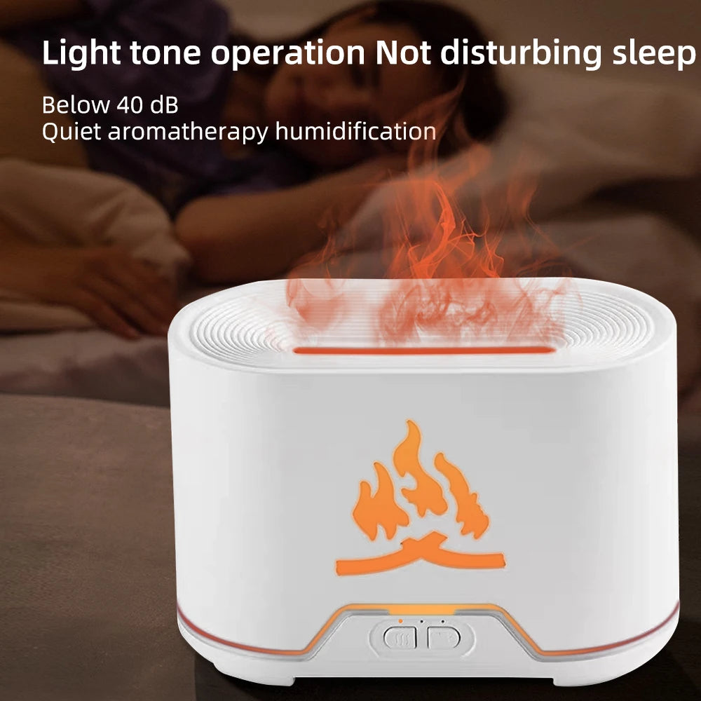Ultrasonic Cool Mist Humidifier Wireless Remote Essential Oil Diffuser with Realistic Flame Effect Humidifier for Home Bedrooms Act1ve Unlimited