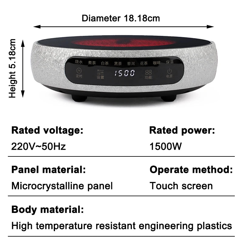 Mini Electric Ceramic Infrared Heating Stove Milk Water Boiler Heater Burner Stew Hotpot Induction Cooker Coffee Moka Countertop Act1ve Unlimited